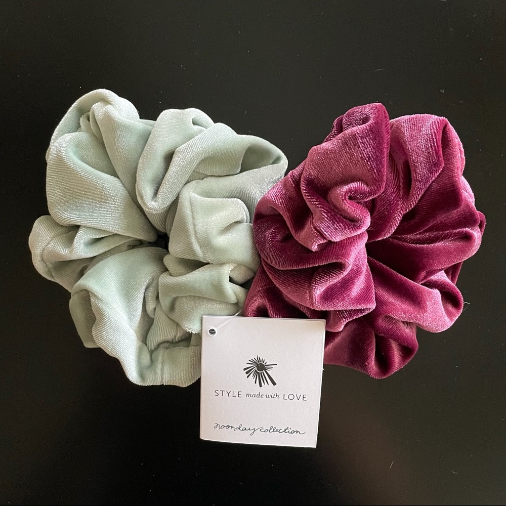 Noonday Posh Velvet Scrunchies set of 2